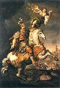 Jerzy Siemiginowski-Eleuter John III Sobieski at the Battle of Vienna. Spain oil painting artist